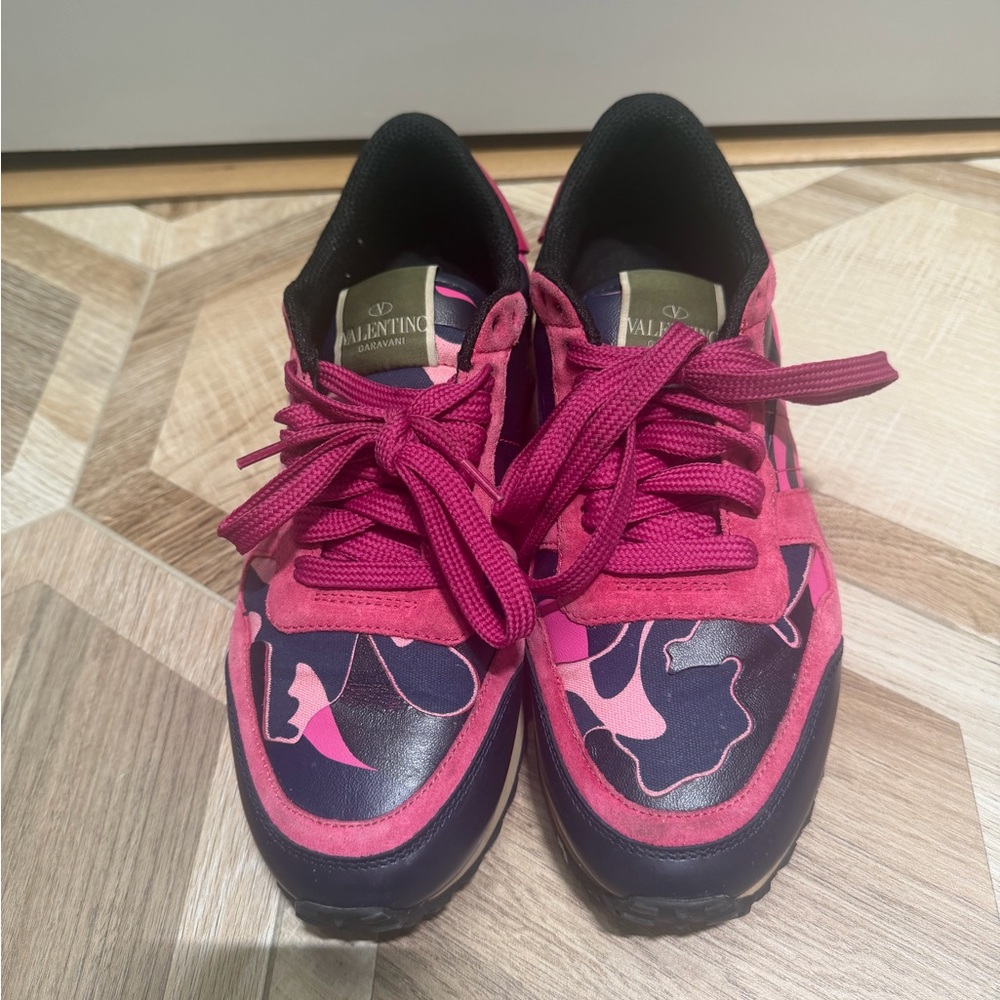 Valentino Women's Sneakers in Pink and Navy